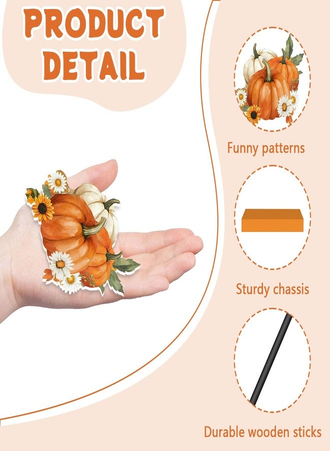 Vorruil 3PCS Thanksgiving Tabletop Decor Standing, Wooden Pumpkin Tabletop Sign Decor for Centerpiece, Standing Block Table Sign, Vegetables for Harvest Fall Table Top Decoration for Home Kitchen Party - Image 3